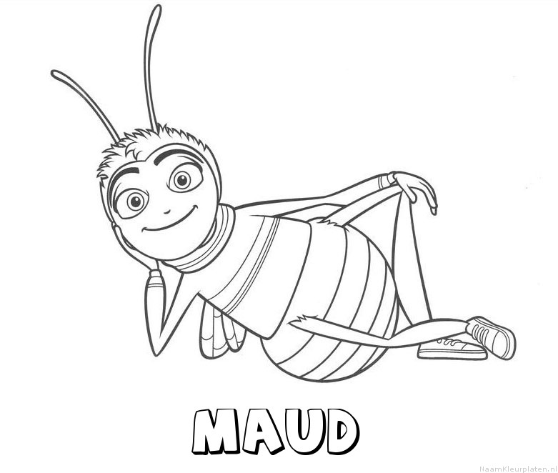 Maud bee movie kleurplaat