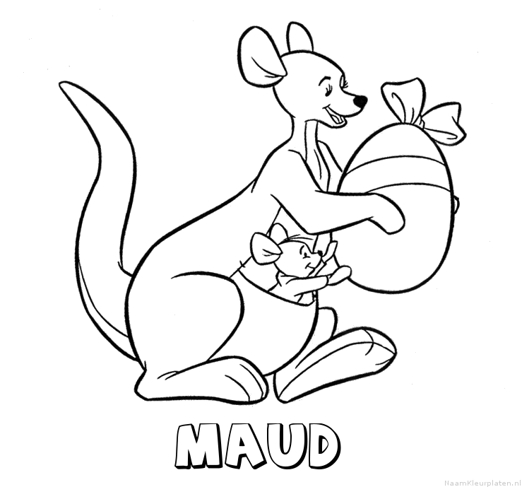 Maud kangoeroe kleurplaat