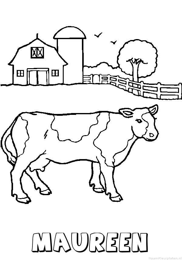 Maureen koe kleurplaat