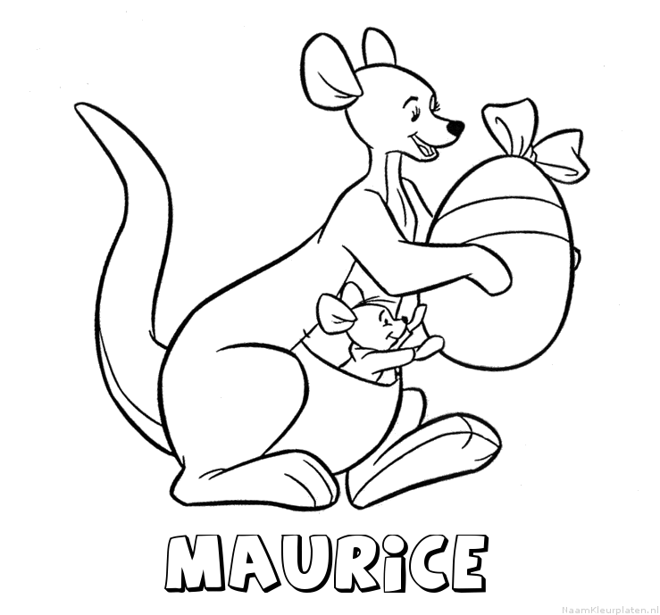 Maurice kangoeroe kleurplaat