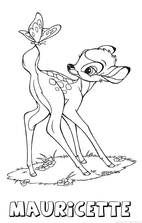 Mauricette bambi kleurplaat
