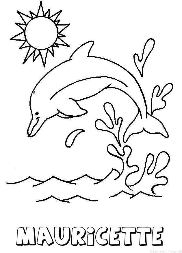 Mauricette dolfijn kleurplaat