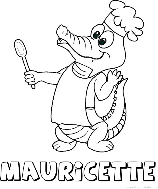Mauricette krokodil kleurplaat