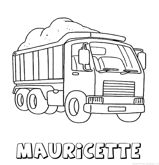 Mauricette vrachtwagen kleurplaat