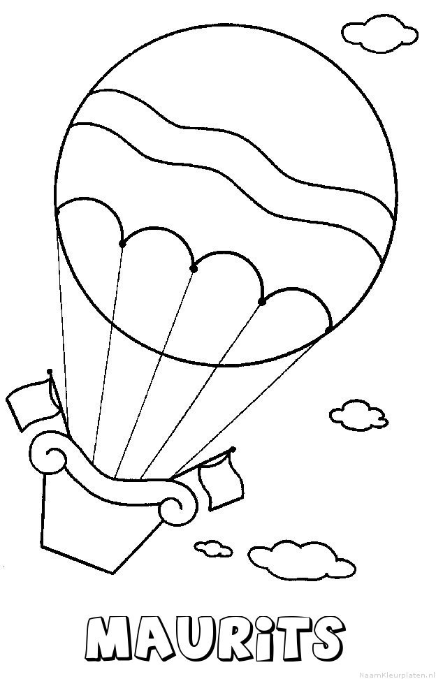 Maurits luchtballon kleurplaat