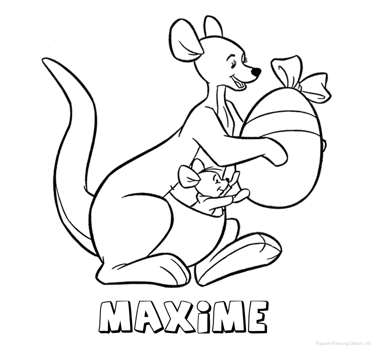 Maxime kangoeroe kleurplaat