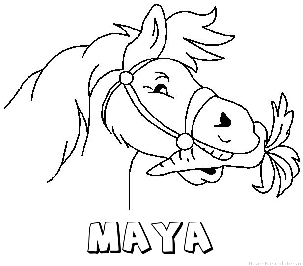 Maya paard van sinterklaas kleurplaat