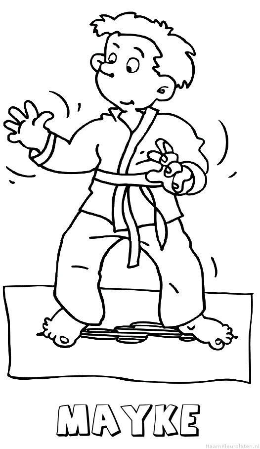 Mayke judo kleurplaat