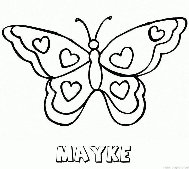 Mayke vlinder hartjes