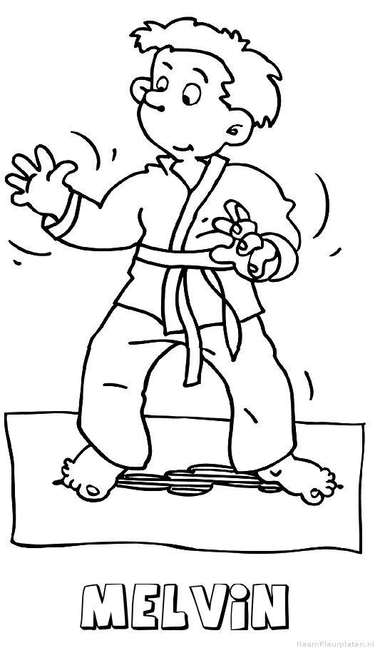 Melvin judo kleurplaat