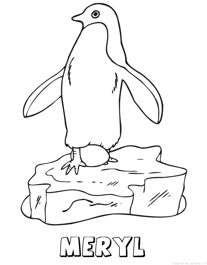 Meryl pinguin kleurplaat