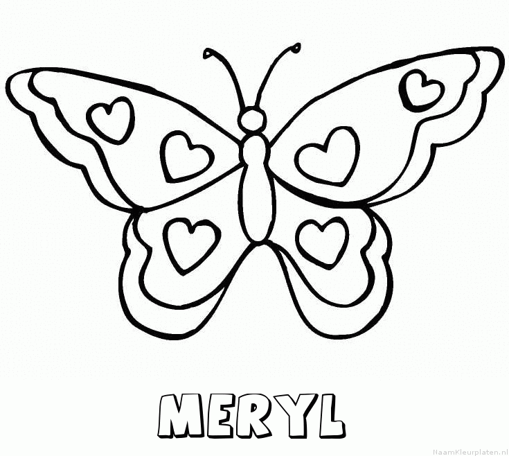 Meryl vlinder hartjes