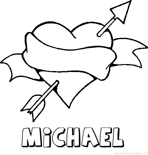 Michael liefde kleurplaat