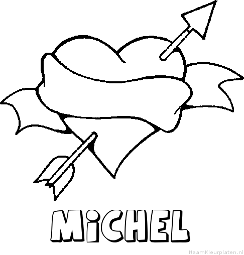 Michel liefde kleurplaat