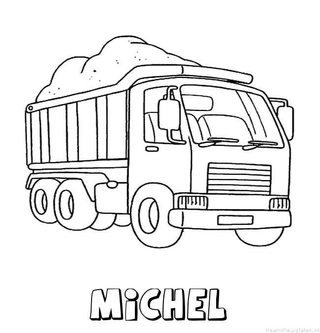 Michel vrachtwagen kleurplaat