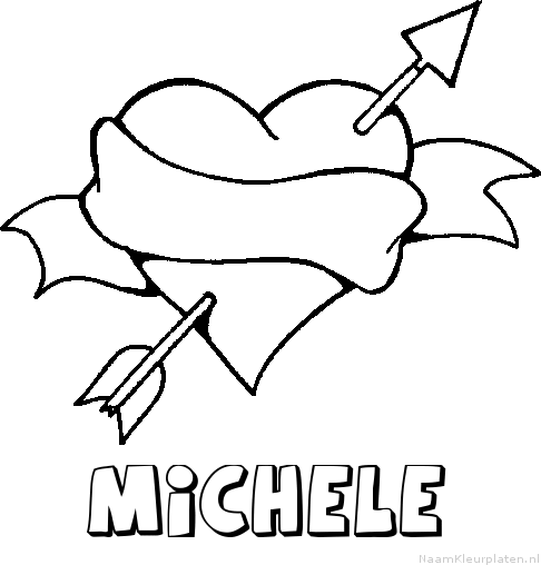 Michele liefde kleurplaat
