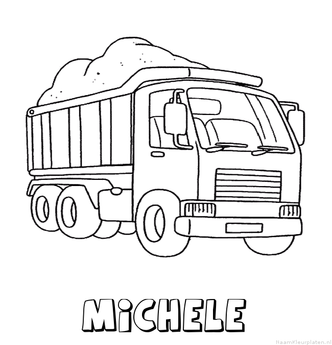 Michele vrachtwagen kleurplaat
