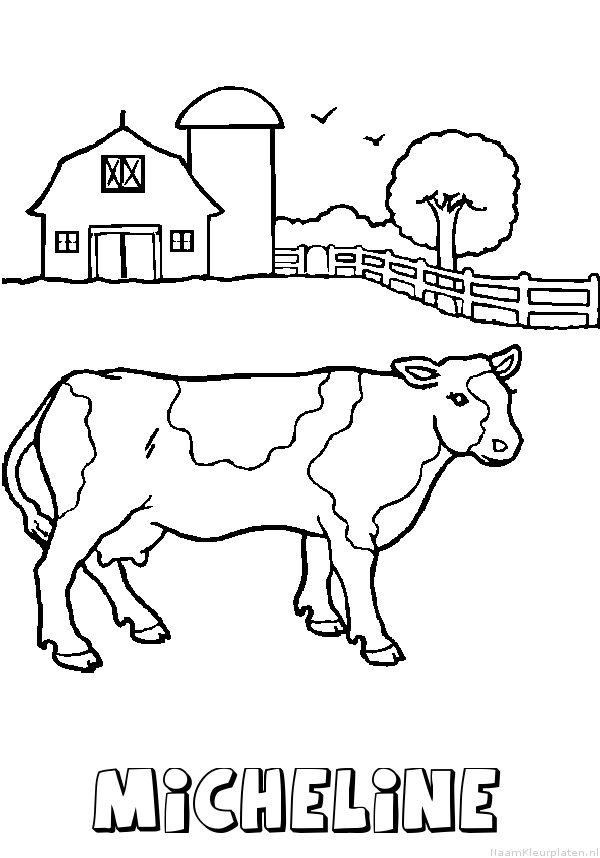 Micheline koe kleurplaat