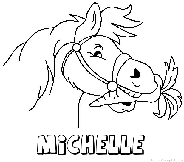 Michelle paard van sinterklaas kleurplaat