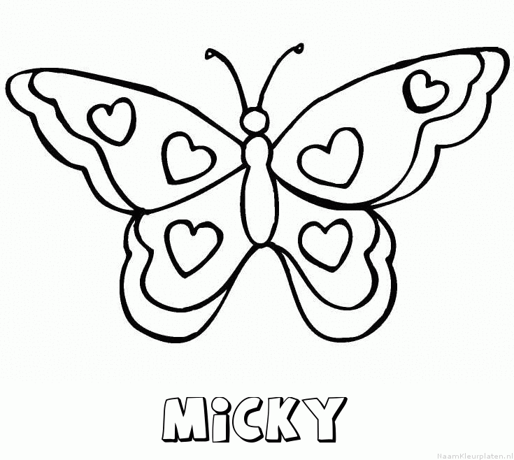 Micky vlinder hartjes