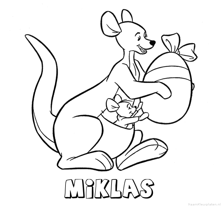 Miklas kangoeroe kleurplaat
