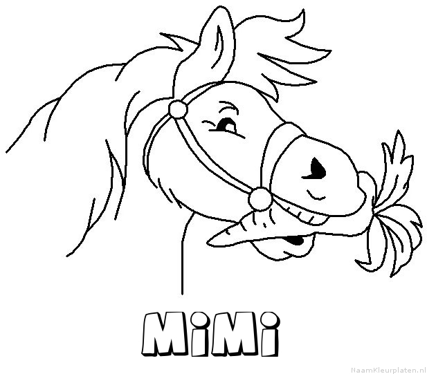 Mimi paard van sinterklaas kleurplaat