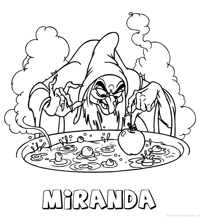 Miranda heks kleurplaat