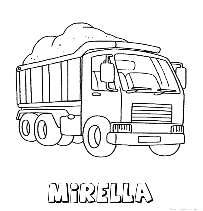 Mirella vrachtwagen kleurplaat