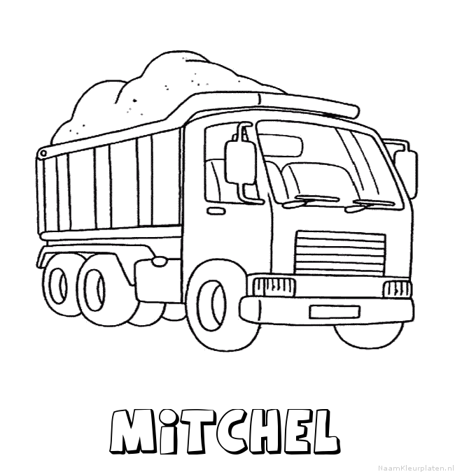 Mitchel vrachtwagen kleurplaat