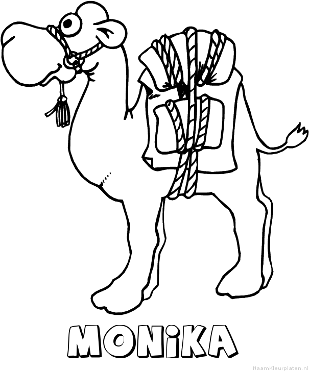 Monika kameel kleurplaat