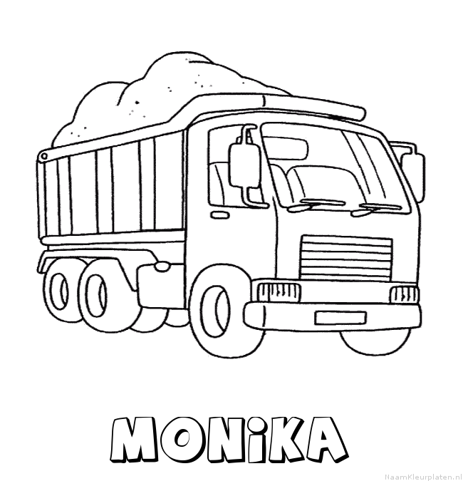 Monika vrachtwagen kleurplaat