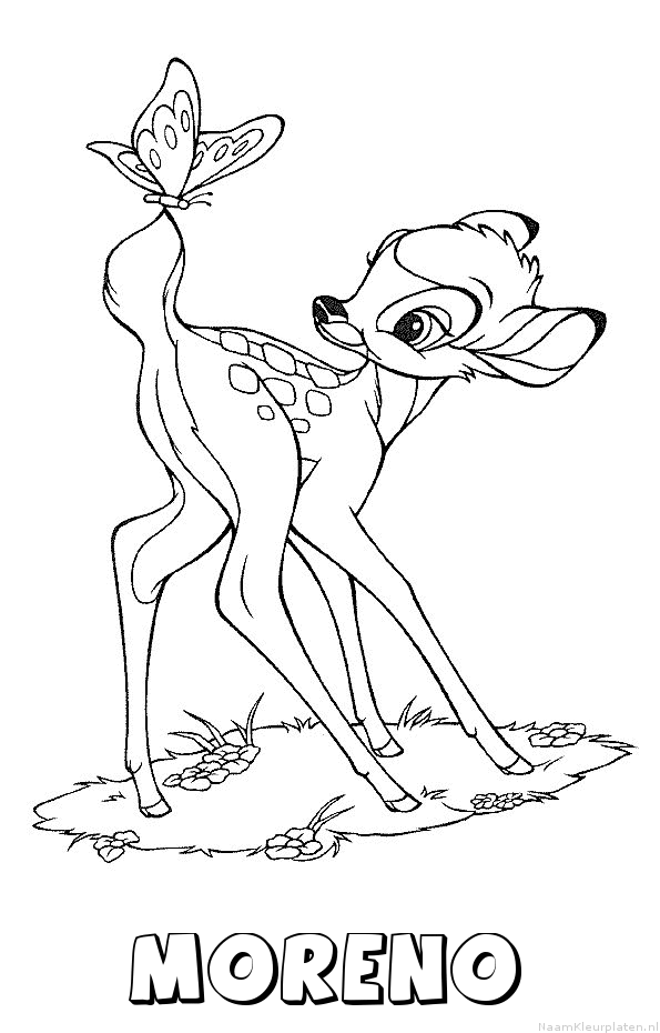 Moreno bambi kleurplaat