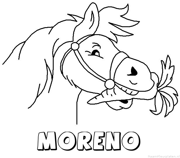 Moreno paard van sinterklaas kleurplaat