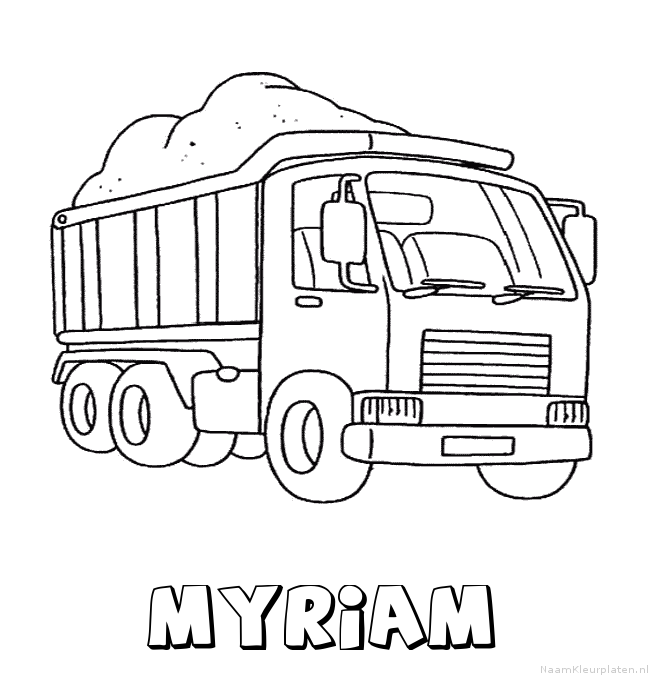 Myriam vrachtwagen kleurplaat