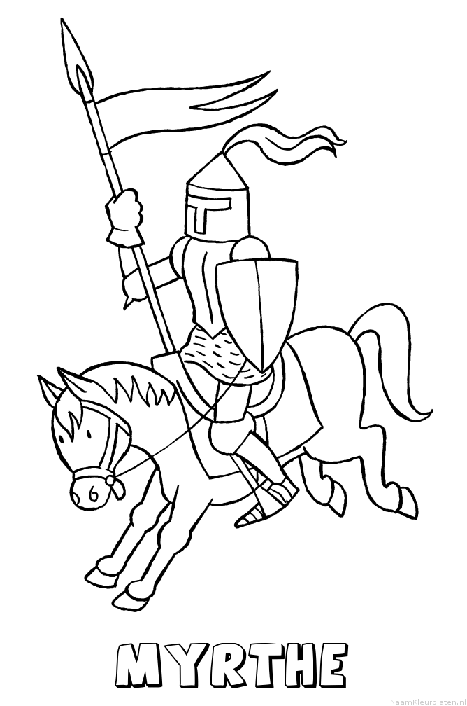 Myrthe ridder kleurplaat