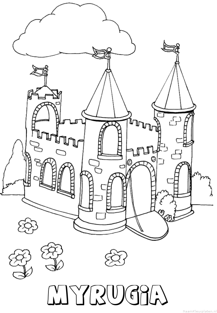 Myrugia kasteel kleurplaat