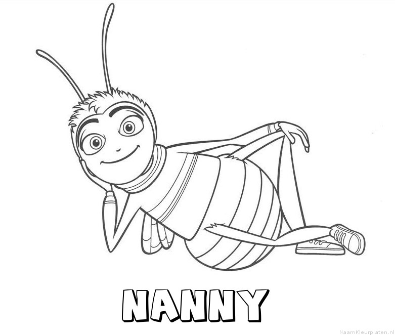 Nanny bee movie kleurplaat