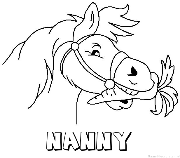 Nanny paard van sinterklaas kleurplaat