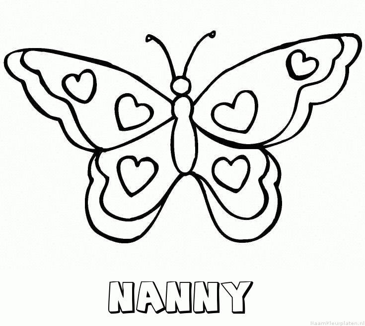 Nanny vlinder hartjes