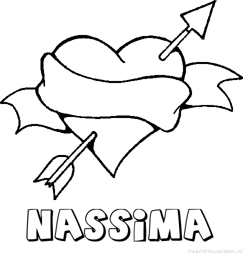 Nassima liefde kleurplaat