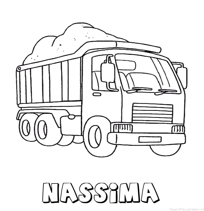 Nassima vrachtwagen kleurplaat