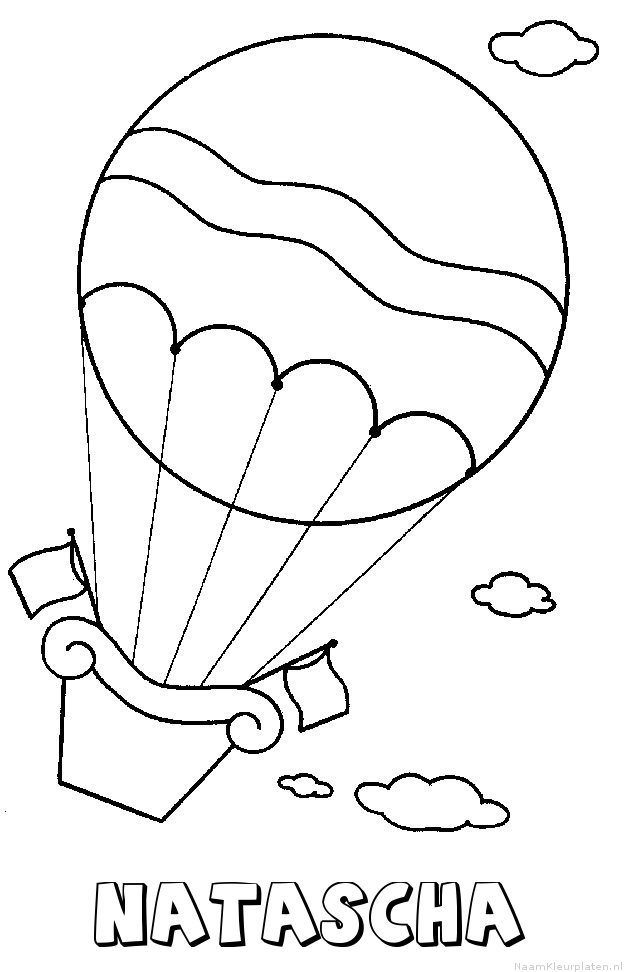 Natascha luchtballon kleurplaat