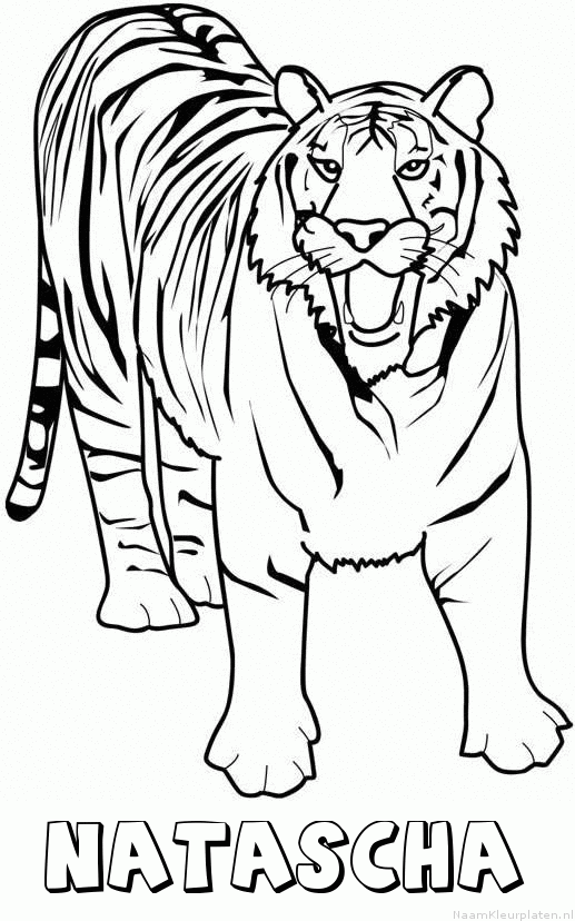 Natascha tijger 2 kleurplaat