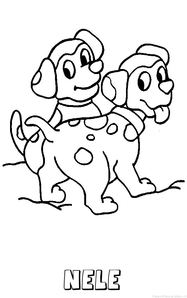 Nele hond puppies kleurplaat