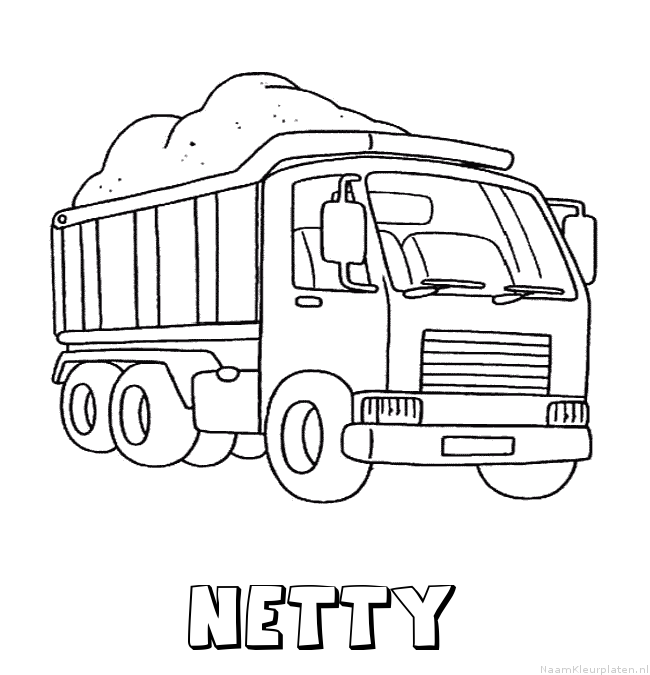 Netty vrachtwagen kleurplaat