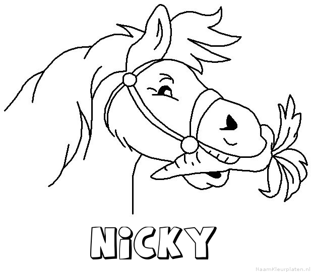 Nicky paard van sinterklaas kleurplaat