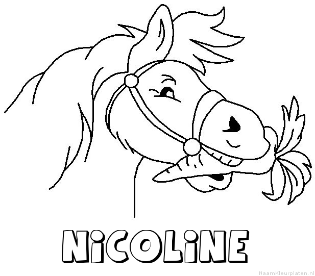 Nicoline paard van sinterklaas kleurplaat