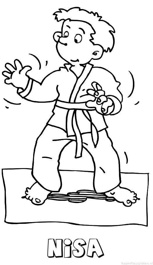 Nisa judo kleurplaat