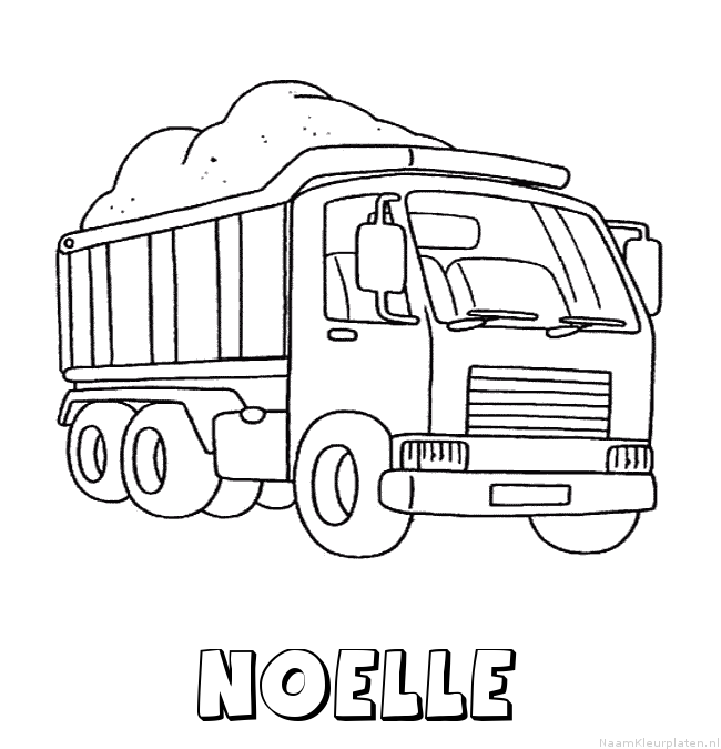 Noelle vrachtwagen kleurplaat