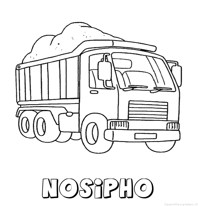 Nosipho vrachtwagen kleurplaat